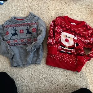 2T Christmas sweaters.